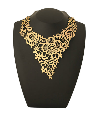 Chantilly Orchid Necklace Gold Doury